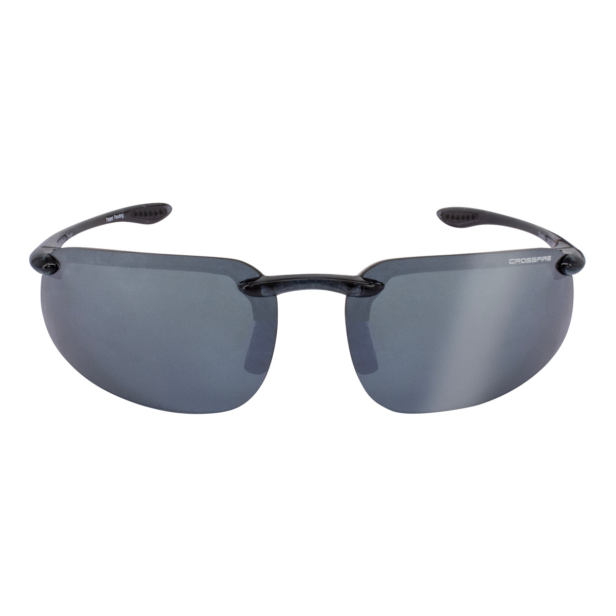 Crossfire ES4 - Premium Safety Eyewear - Crystal Black Frame - Polarized Silver Mirror Lens - additional view