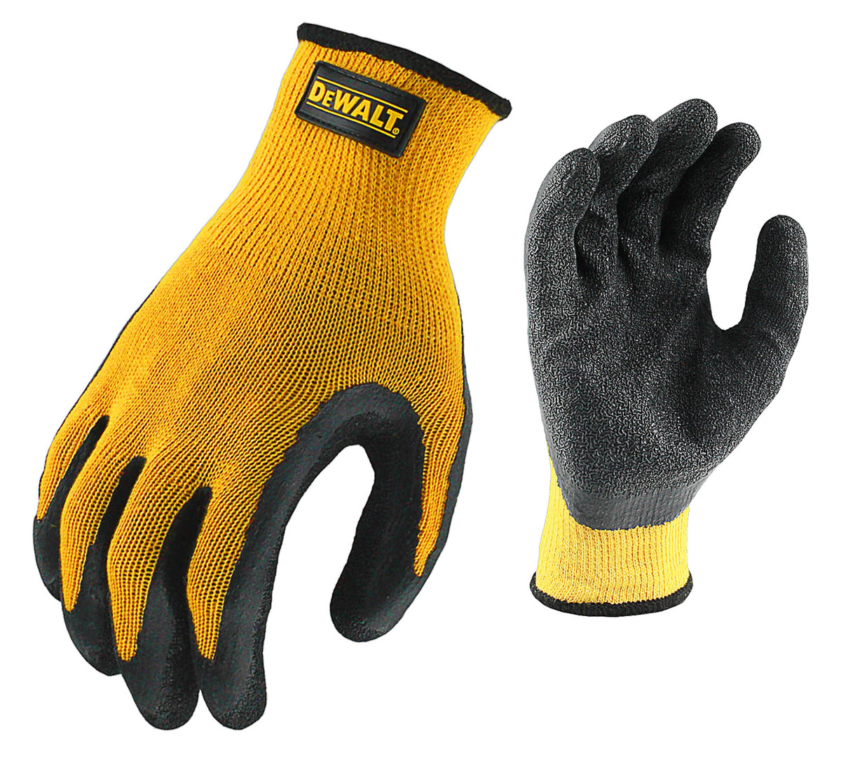 DEWALT DPG70 - Textured Rubber Coated Gripper Glove - Yellow