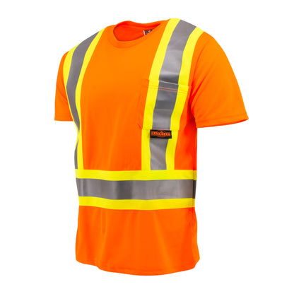 Radians ST11X-2 - ST11X Class 2 Short Sleeve Safety T-Shirt X-Back - Hi Vis Green - Hi-Vis Orange