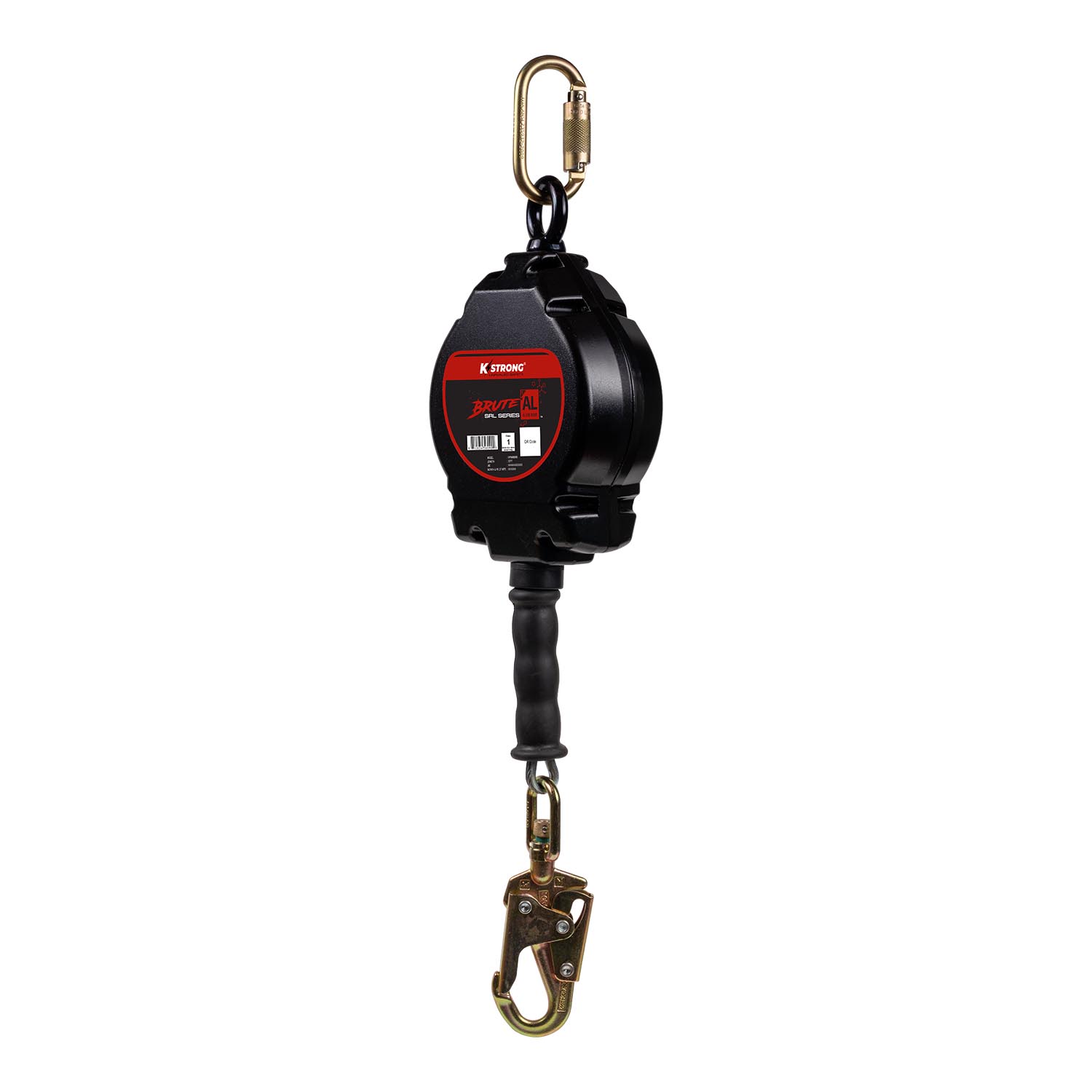 KStrong® BRUTE-AL™ 30 ft. Aluminum Housing Cable SRL with Snap Hook. Includes Installation Carabiner and Tagline (ANSI).