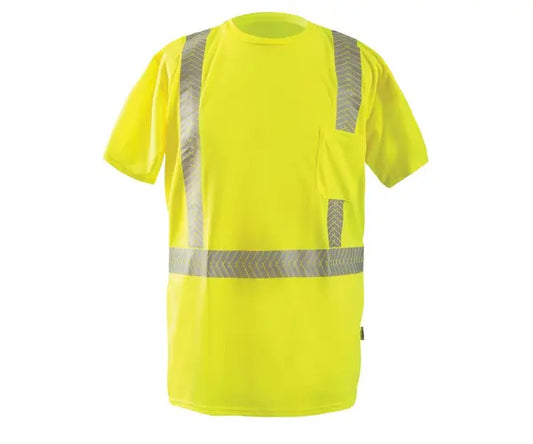 Occunomix Short Sleeve Ocx Patented Segmented Tape T-Shirt W/Pocket Hi-Vis Shirts Orange S model LUX-TSSP2B-OS