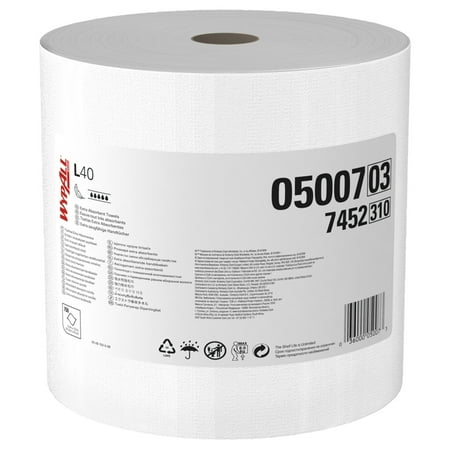Kimberly-Clark Professional 12"X13.4" White WypAll Jumbo Rag On A Roll 700/ - 05007