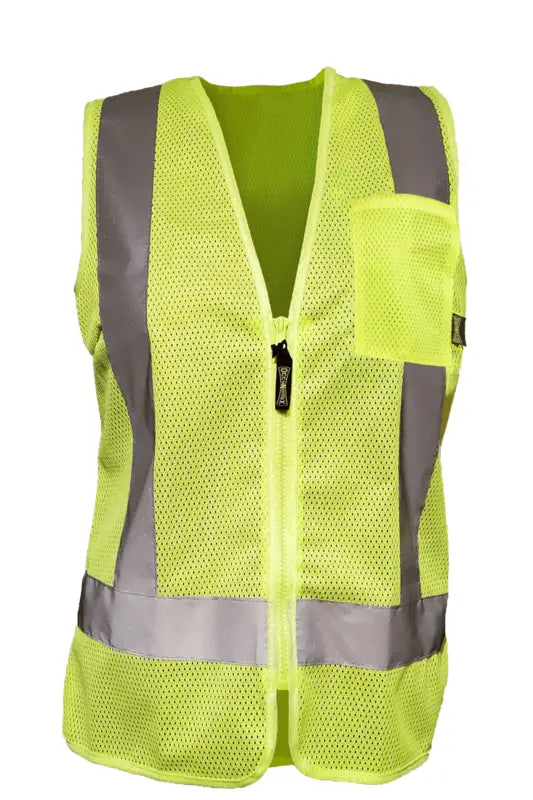 Occunomix Sustainable Women s Mesh Vest w/ Zipper Hi-Vis Safety Vests Yellow S model ECO-RYIMZW-YS