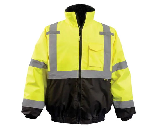 Occunomix 2-In-1 Black Bottom Quilted Bomber Jacket Hi-Vis Jackets Orange S model LUX-350-JB-BOS