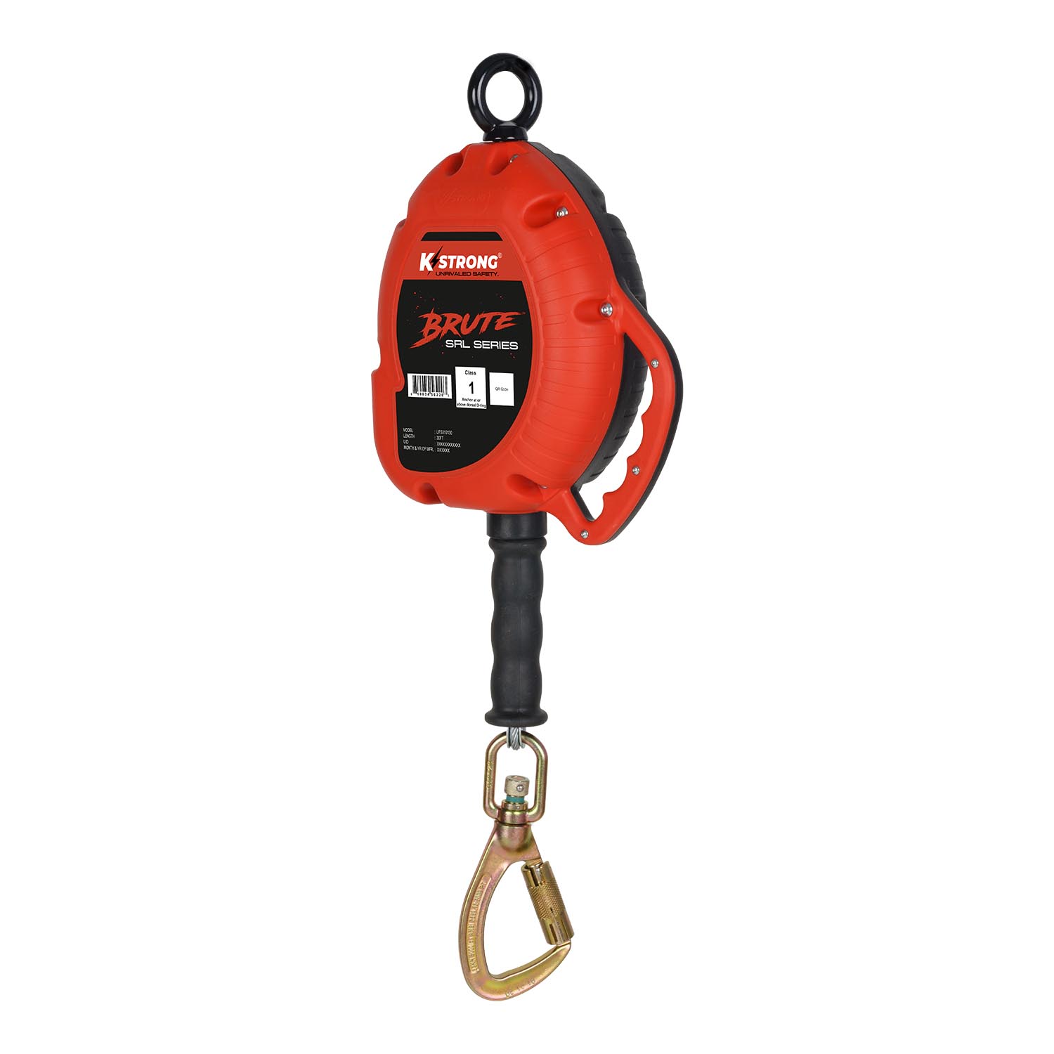 KStrong® BRUTE™ 30 ft. Galvanized Steel Cable SRL with Load Indicating Swivel Locking Carabiner. Includes Installation Carabiner and Tagline (ANSI)
