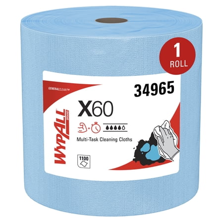 Kimberly-Clark Professional WypAll X60 Teri Wipers Jumbo Roll Blue 1100 - 34965