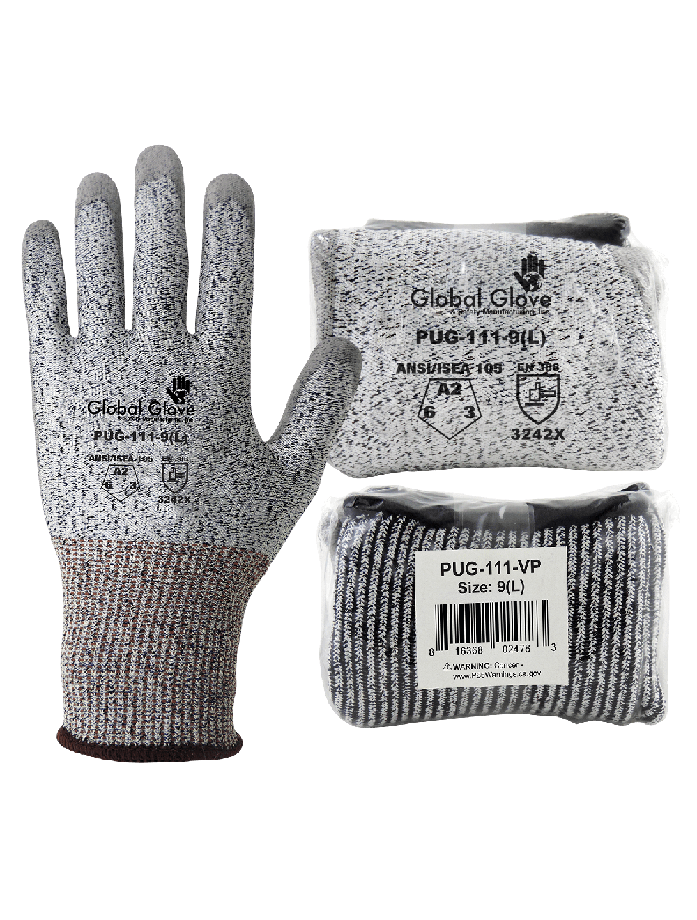 PUG™ PUG-111-VP Cut Resistant Gloves - cut level A2 - tan