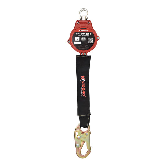 KStrong® Micron™ 6 ft. Arc Flash Rated SRL-P with Steel Snap Hook (ANSI) – Harness Connector Included