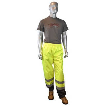 Radians SP41-EPGS - SP41 Class E Sealed Waterproof Safety Pants - Hi-Vis Green