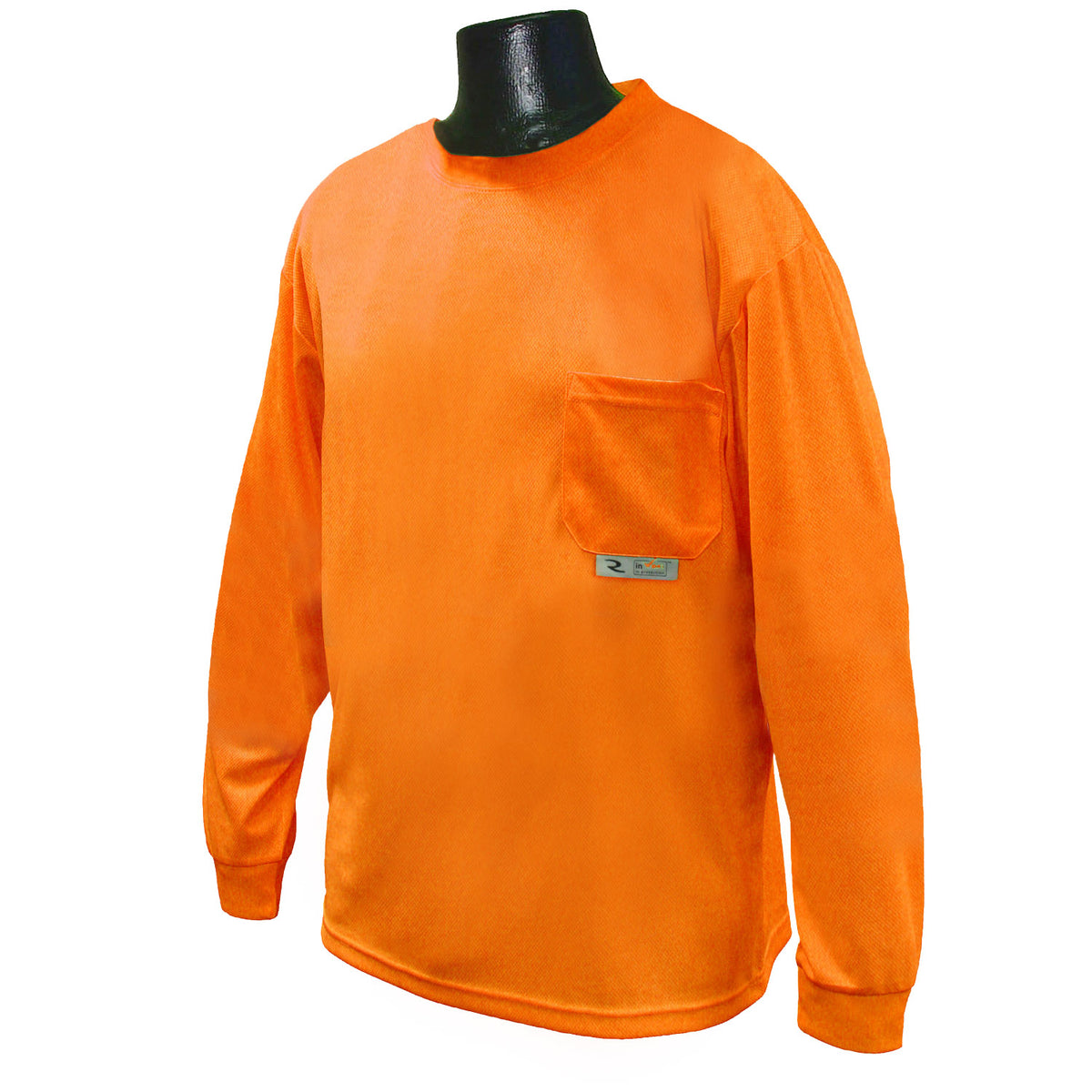 Radians ST21-NPOS-M Hi-Vis Orange ST21-N Non-Rated Long Sleeve T-shirt with Max-Dri