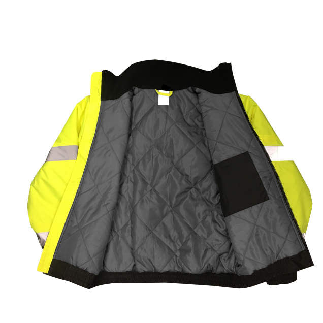 Radians SJ11QB Class 3 High Visibility Weatherproof Bomber Jacket with Quilted Built-in Liner