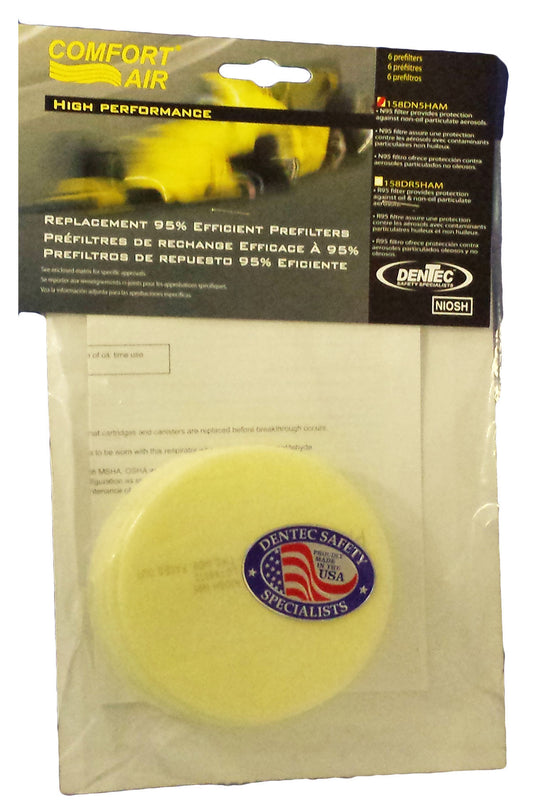N95 Filter Pad Header bad - 6/pack - 158DN5HAM - DenTec
