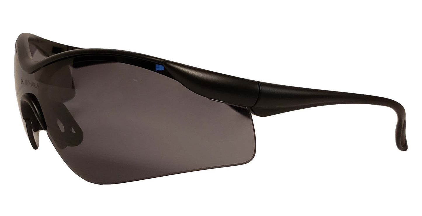 DenTec Miranda Safety Glasses - Gray, Clear - Black frame withpaddle temples - 12E93707 - DenTec