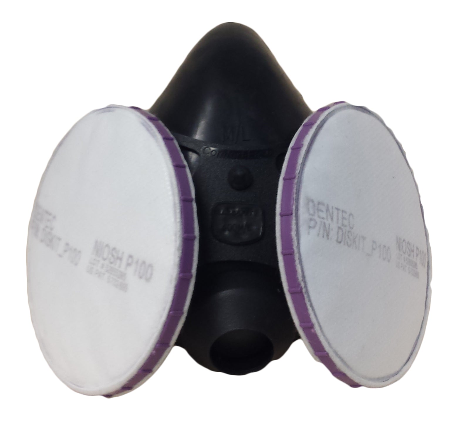 Comfort-Air 400 Series Half Mask Respirator with DISKIT P100 Filters - Small/Medium - 4SMDISKP100ZAM - DenTec