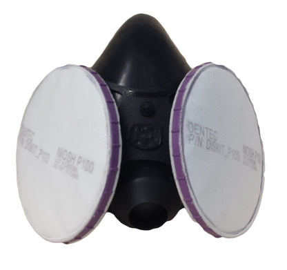 Comfort-Air 400 Series Half Mask Respirator with DISKIT P100 Filters - Small/Medium - 4SMDISKP100ZAM - DenTec