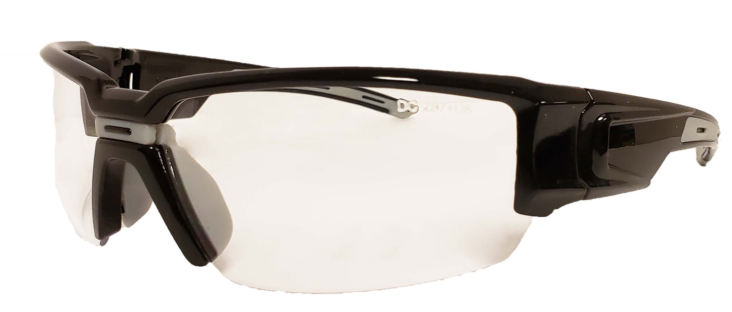 DenTec Hartley Safety Glasses - Clear - Black frame - 12E98301 - DenTec
