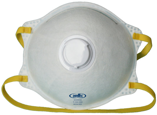 Comfort-Ease N95 Cup Shaped Disposable Respirator with Exhalation Valve - 12/Box - AD2N95VAB144 - DenTec