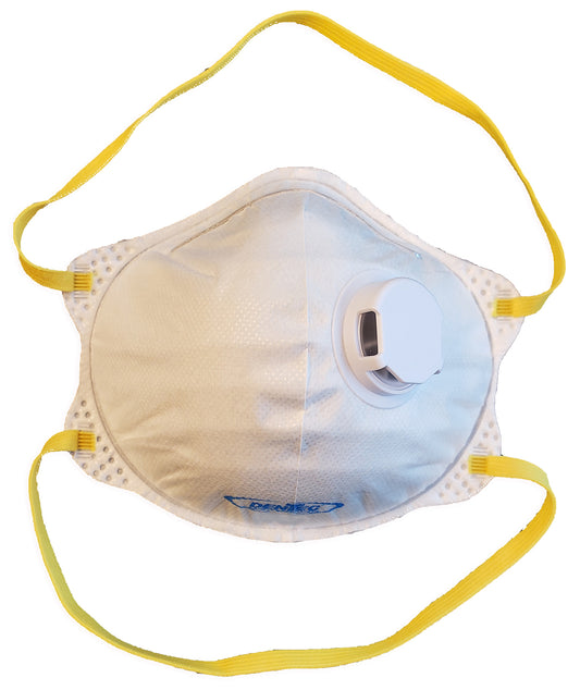Comfort-Ease N95 Flat Fold Disposable Respirator with Exhalation Valve - 10/Box - AD5N95VB120 - DenTec