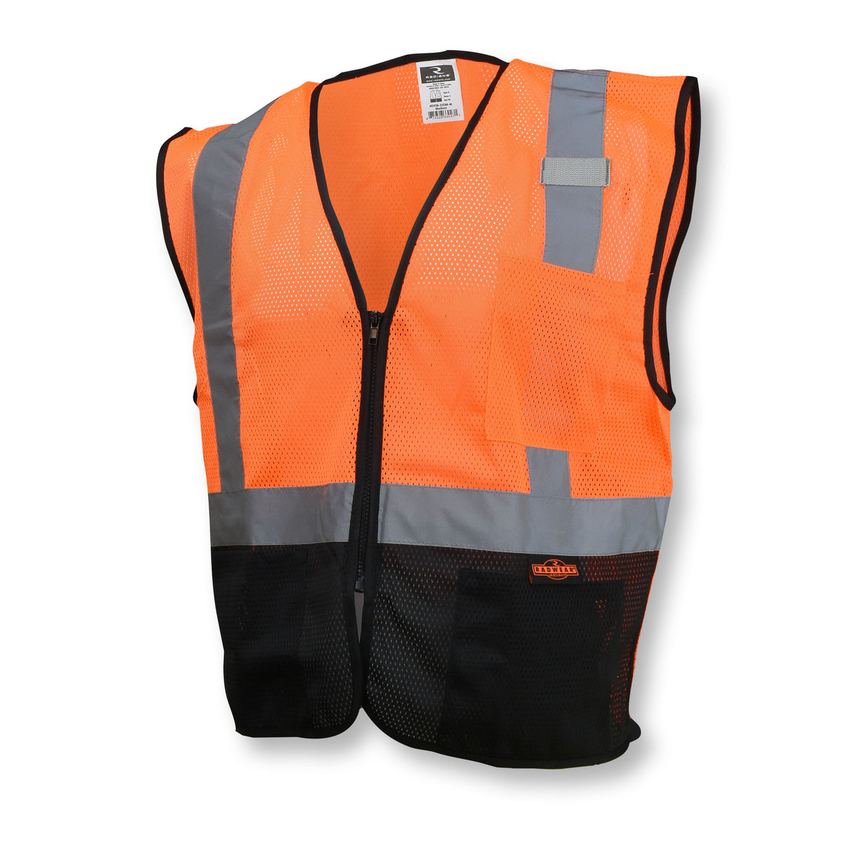 Radians SV3B-2ZOM-M Hi-Vis Orange SV3B Color-Blocked Economy Mesh Safety Vest