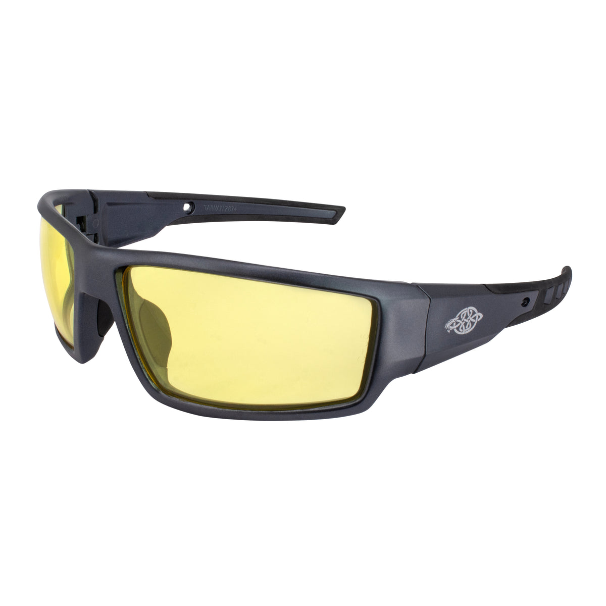 Crossfire CUMULUS - Premium Safety Eyewear - Aluminum Gray Frame - Amber Lens - additional view