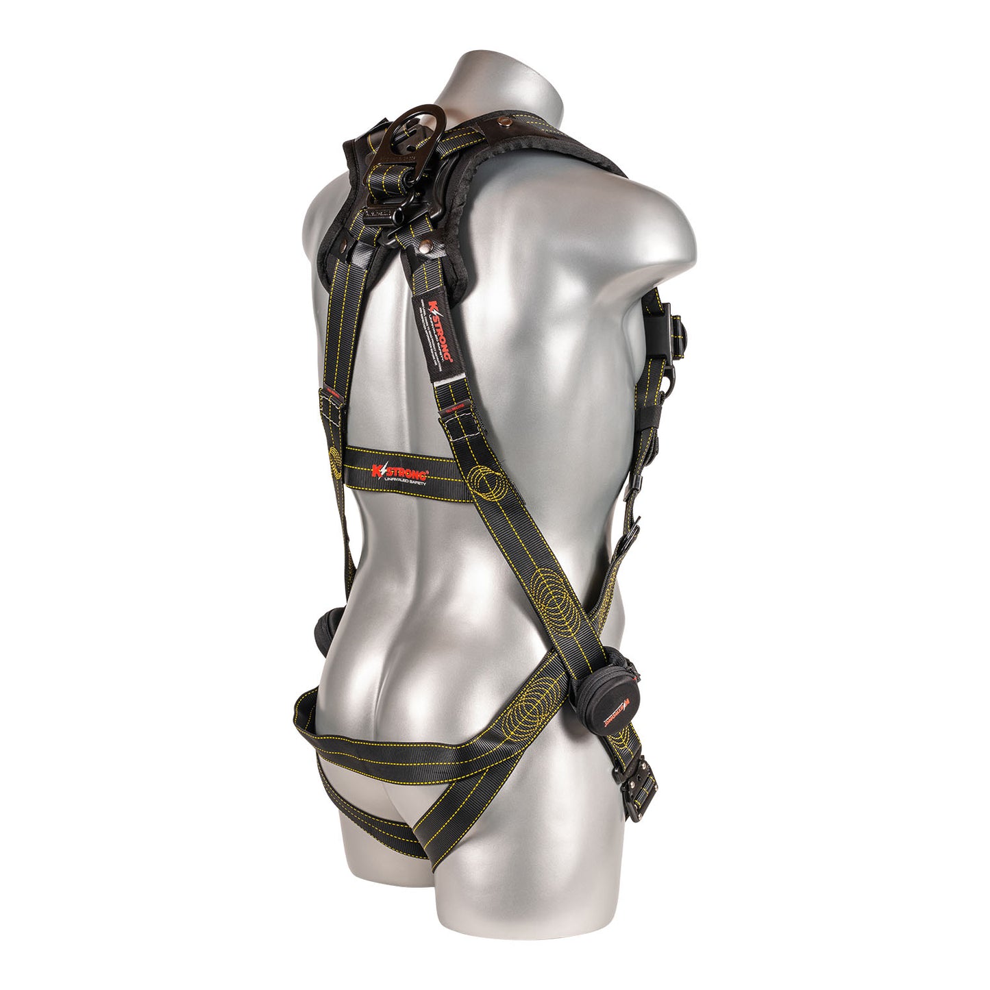 KStrong® Kapture™ Element 5-Point Full Body Harness with Revolta™ Oil and Water Repellent Webbing, 1 Enhanced Dorsal D-ring Plus™, Back/Shoulder Pad, Trauma Relief Straps, QC Chest and Legs – (ANSI)