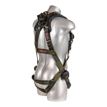 KStrong® Kapture™ Element 5-Point Full Body Harness with Revolta™ Oil and Water Repellent Webbing, 1 Enhanced Dorsal D-ring Plus™, Back/Shoulder Pad, Trauma Relief Straps, QC Chest and Legs – (ANSI)
