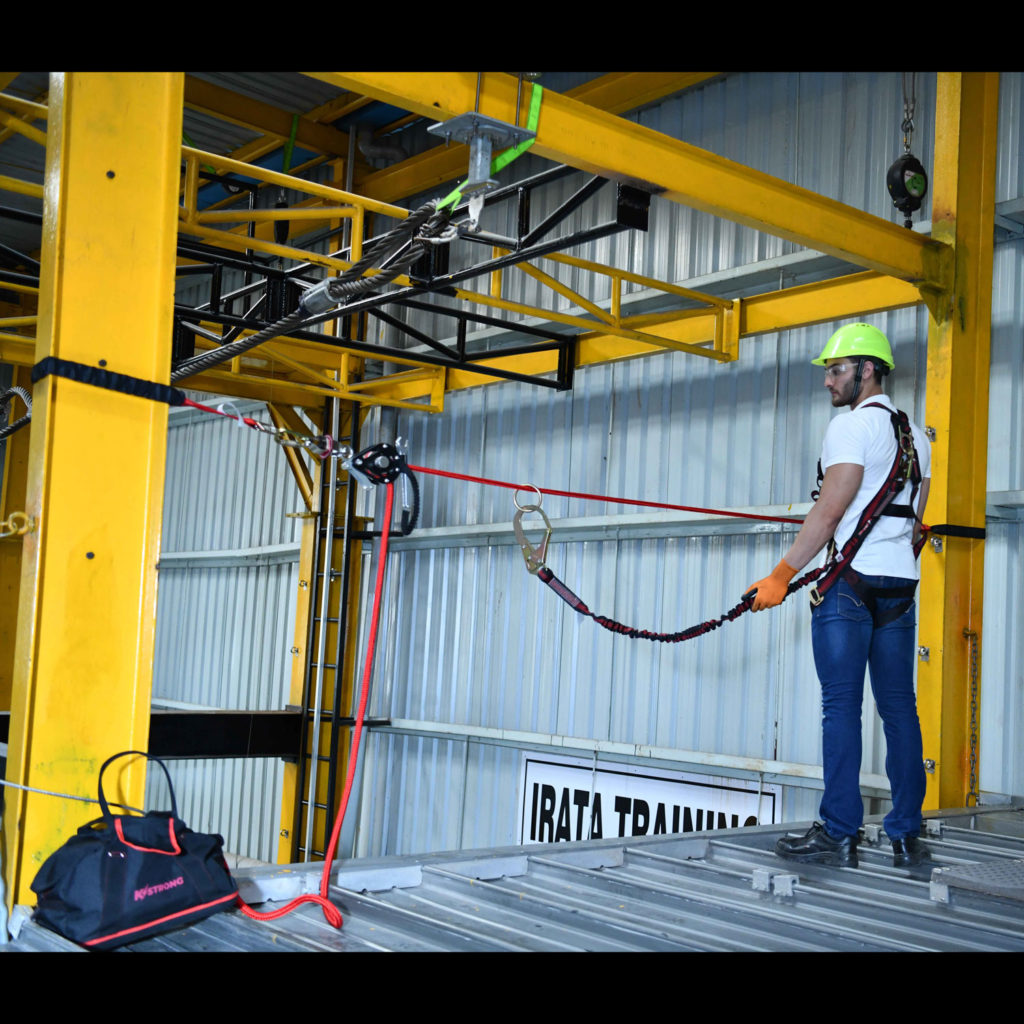 KStrong® Wrangler Jr.™ 60 ft. Adjustable 2-person Capacity Horizontal Lifeline System