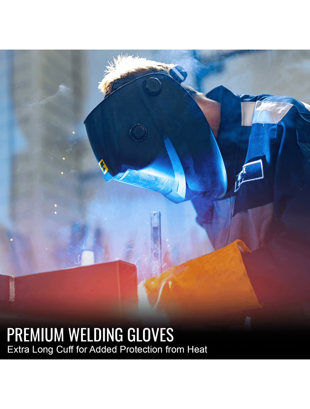 Global Glove - 50MTC - Leather Welding Gloves - cut level A2 - red