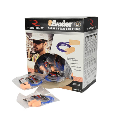 Radians FP95 - EVADER® 33 Disposable Foam Earplugs - Corded - additional view