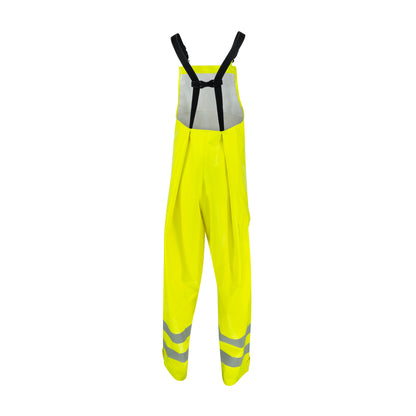 Radians RW08B - Class E Self-Extinguishing Rain Bib with Safety Fly - Lime - additional view