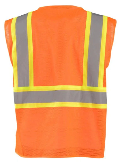 Mesh Two-Tone Vest W/Zipper