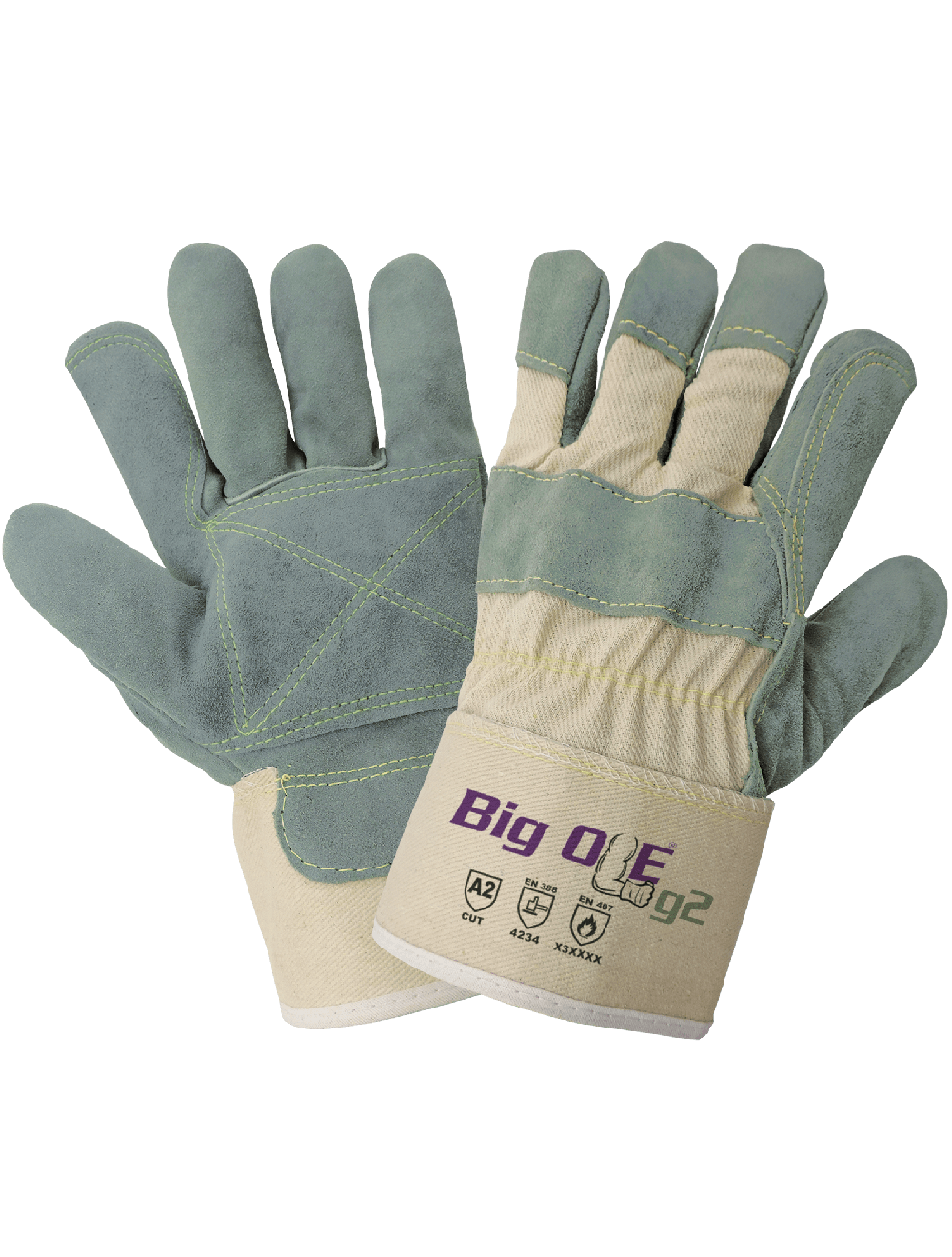 Big Ole® - 2000DP - Leather Palm Gloves - cut level A2 - red