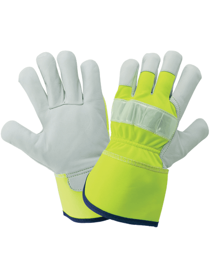 Global Glove - 1100GHV - Leather Palm Gloves - green