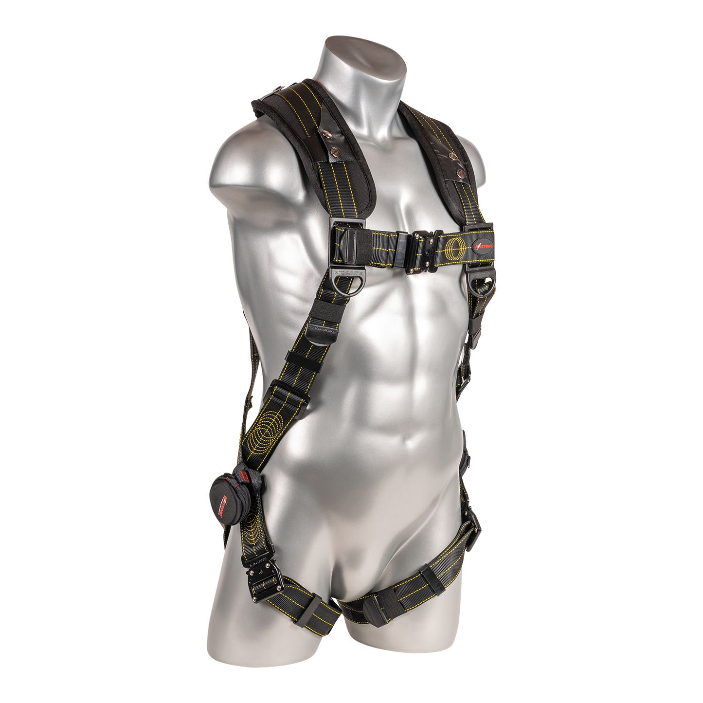 KStrong® Kapture™ Element 5-Point Full Body Harness with Revolta™ Oil and Water Repellent Webbing, 1 Enhanced Dorsal D-ring Plus™, Back/Shoulder Pad, Trauma Relief Straps, QC Chest and Legs – (ANSI)