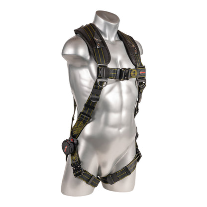 KStrong® Kapture™ Element 5-Point Full Body Harness with Revolta™ Oil and Water Repellent Webbing, 1 Enhanced Dorsal D-ring Plus™, Back/Shoulder Pad, Trauma Relief Straps, QC Chest and Legs – (ANSI)