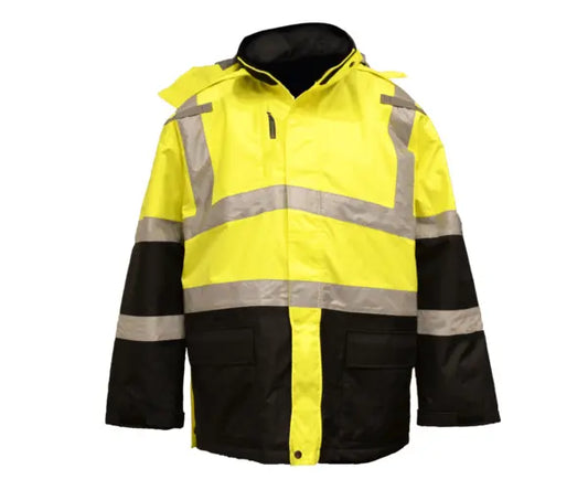 Occunomix Insulated Black Bottom Parka Hi-Vis Jackets Yellow S model LUX-TJCW-YS