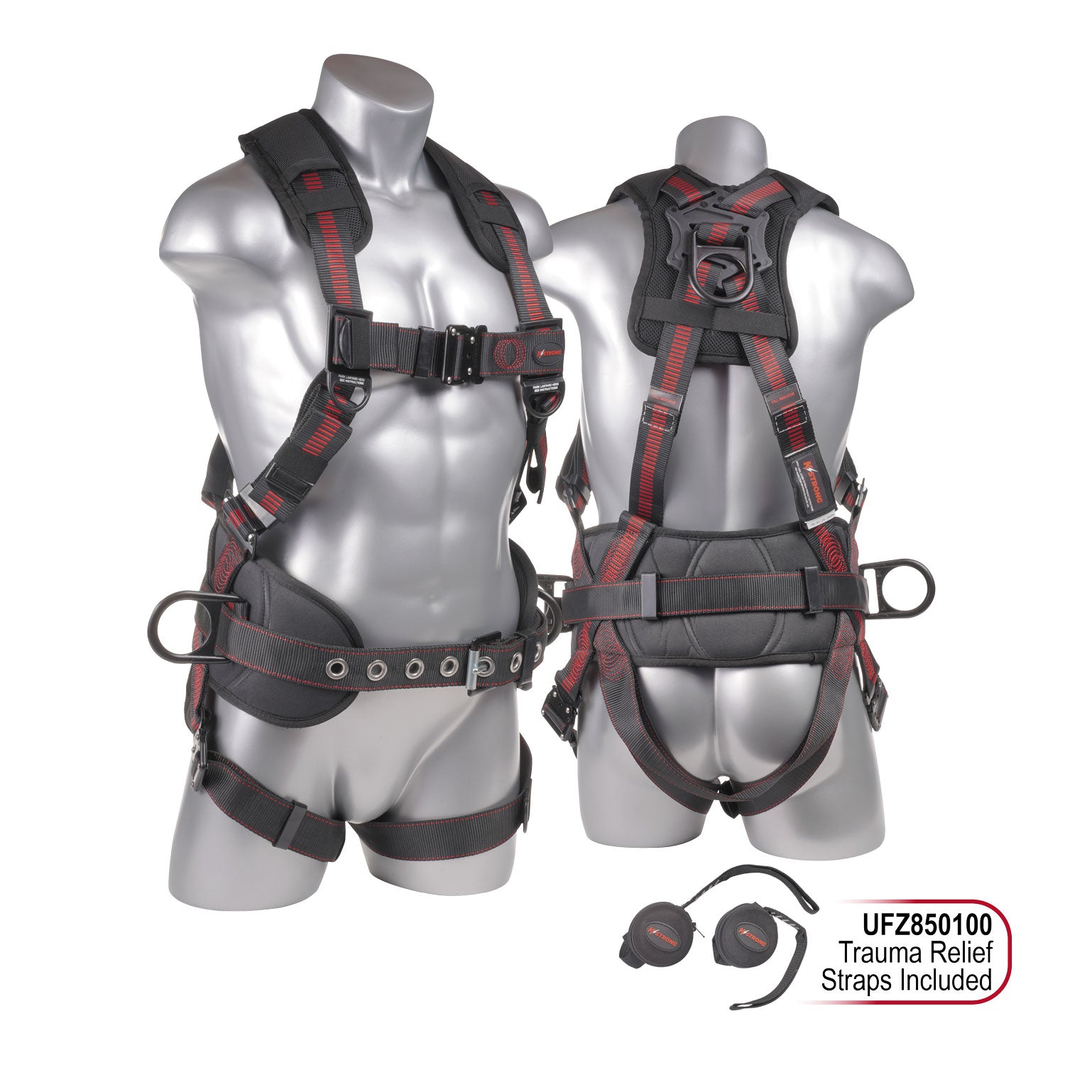 KStrong® Kapture™ Epic 5-Point Full Body Harness, Padded, 3 D-Rings, QC Chest and Legs (ANSI)