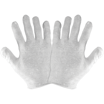 L100 Cotton Inspection Gloves - L100 original manufacturer LR view; Case of 1200 pairs