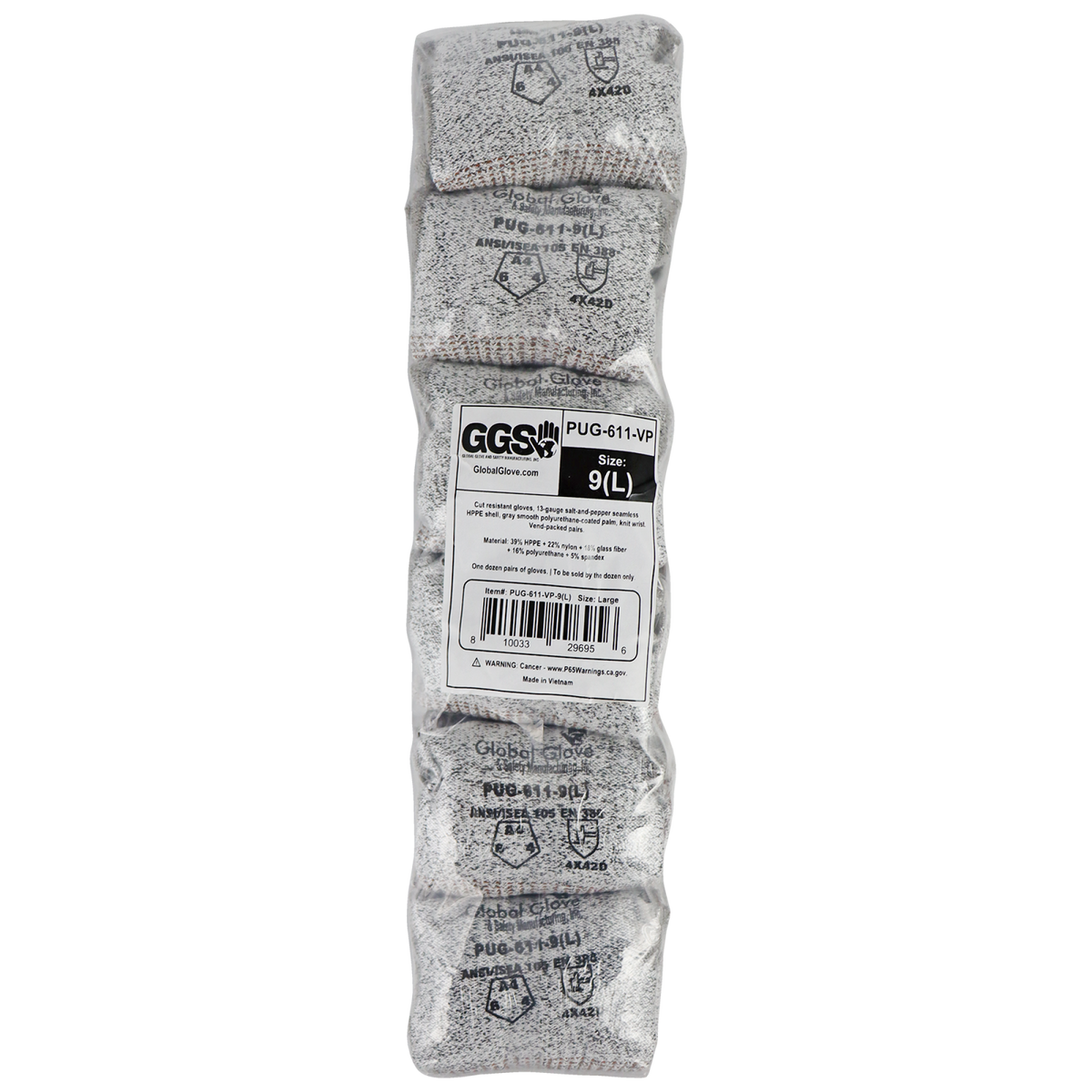 PUG-611-VP Vend-Packed Polyurethane Gloves - original manufacturer view; Pack of 12 pairs