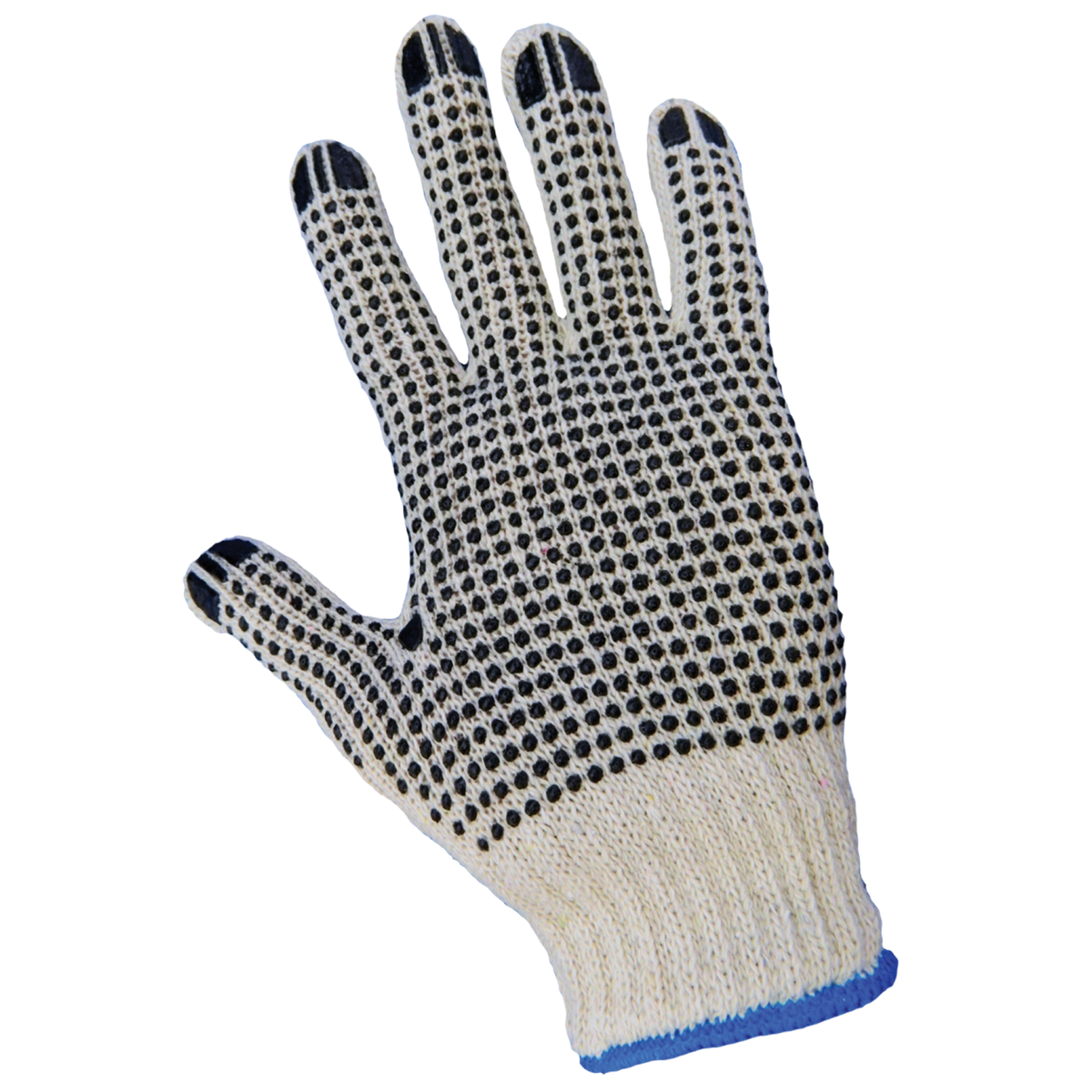 S55D1 One-Side PVC Dotted String Knit Gloves - S55D1 original manufacturer L view; Case of 300 pairs