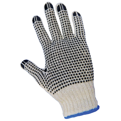 S55D1 One-Side PVC Dotted String Knit Gloves - S55D1 original manufacturer L view; Case of 300 pairs