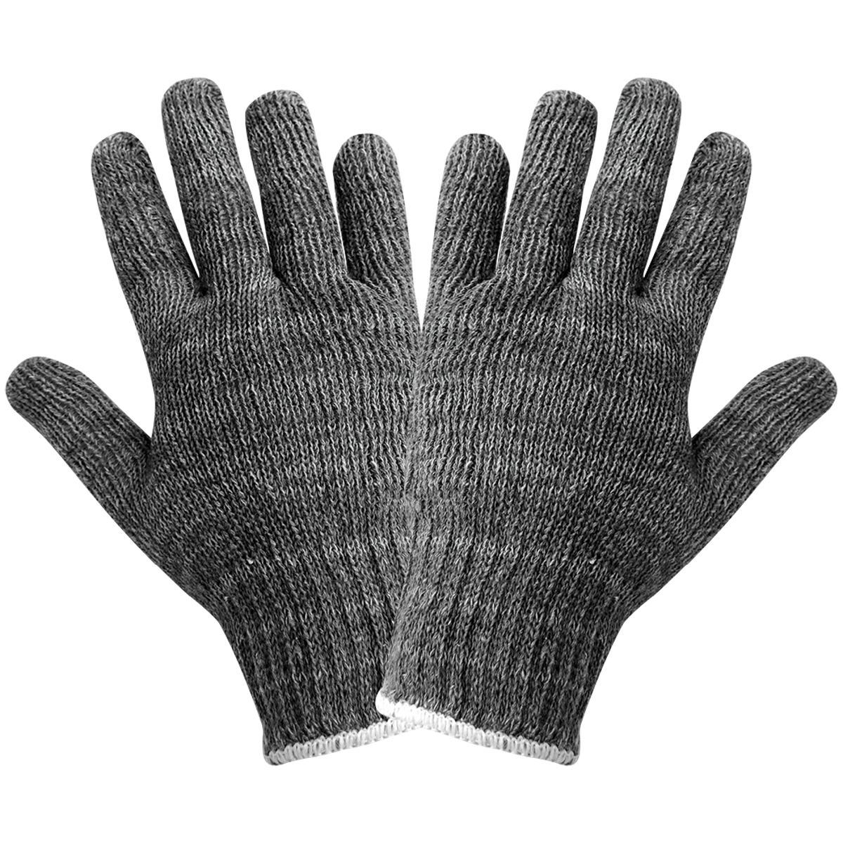 S55G Gray 7-Gauge Cotton/Polyester String Knit Gloves - S55G original manufacturer LR view; Case of 300 pairs