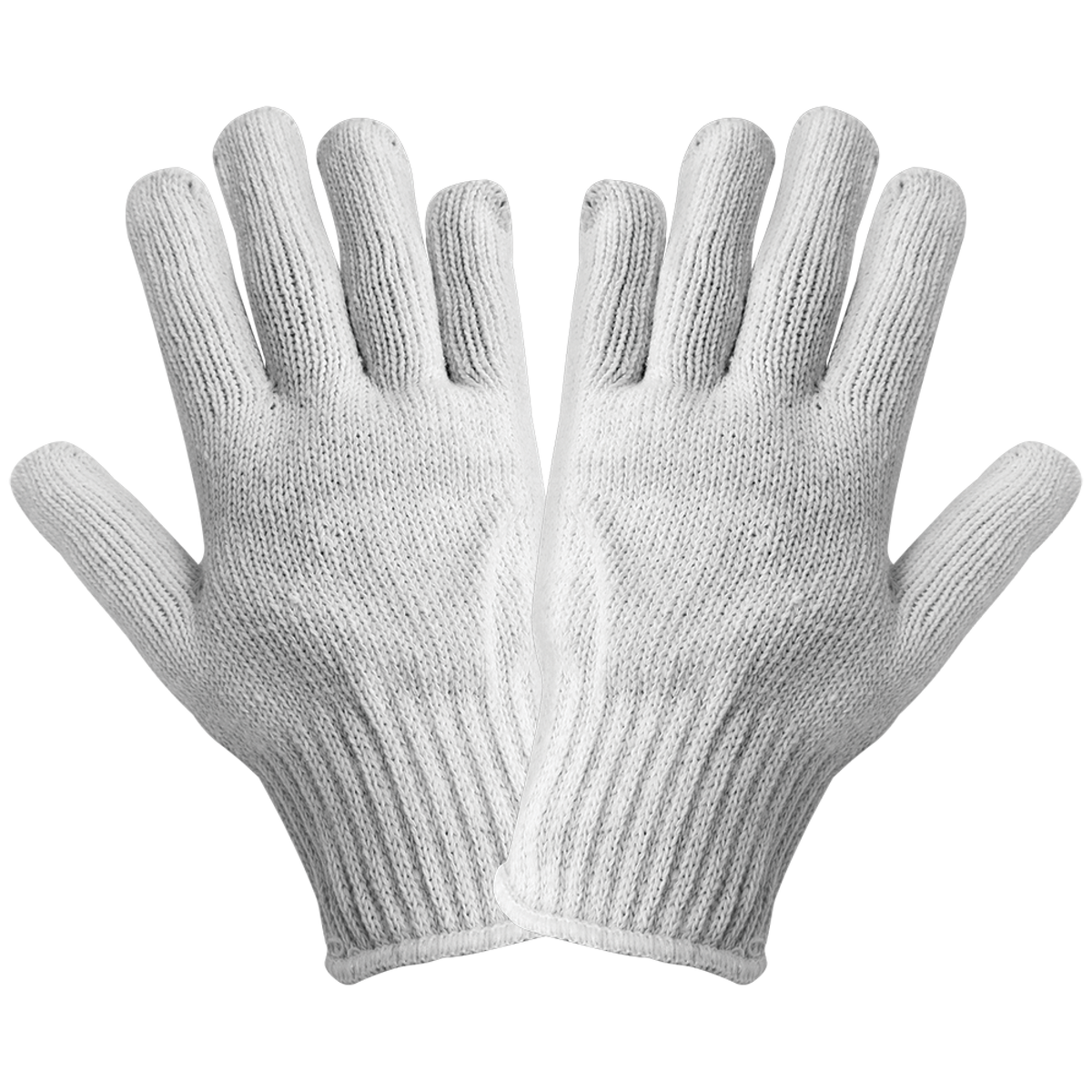 S65BW White 7-Gauge Cotton/Polyester String Knit Gloves - S65BW original manufacturer LR view; Case of 300 pairs