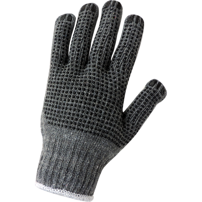 S65D2 Gray Two-Side PVC Dotted String Knit Gloves - S65D2 original manufacturer L view; Case of 300 pairs