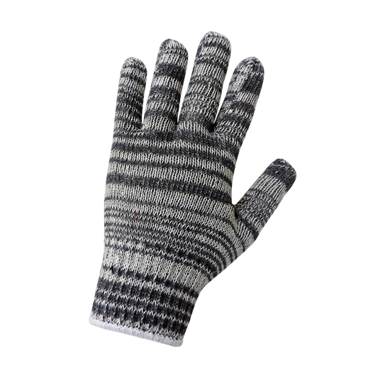 Global Glove S92K Gray/Black 7-Gauge String Knit Gloves – Sold by the Case (300 Pairs)