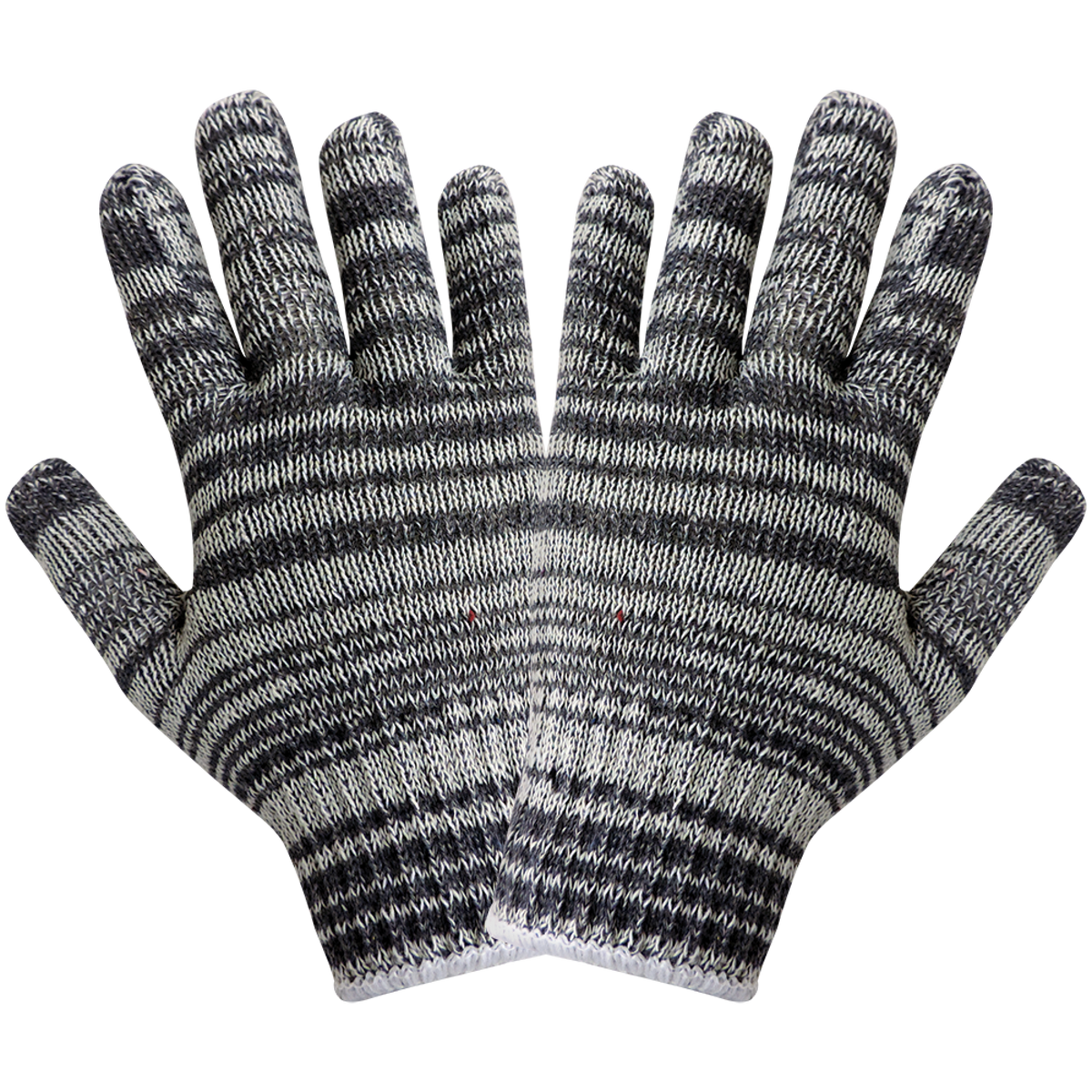 S92K Gray/Black 7-Gauge String Knit Gloves - S92K original manufacturer LR view; Case of 300 pairs
