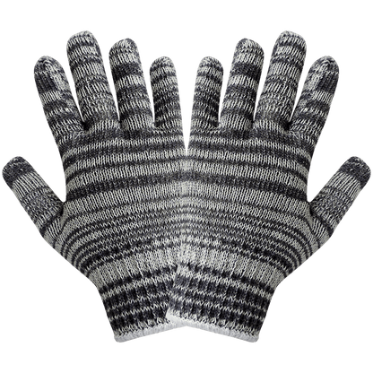 Global Glove S92K Gray/Black 7-Gauge String Knit Gloves – Sold by the Case (300 Pairs) - view 3