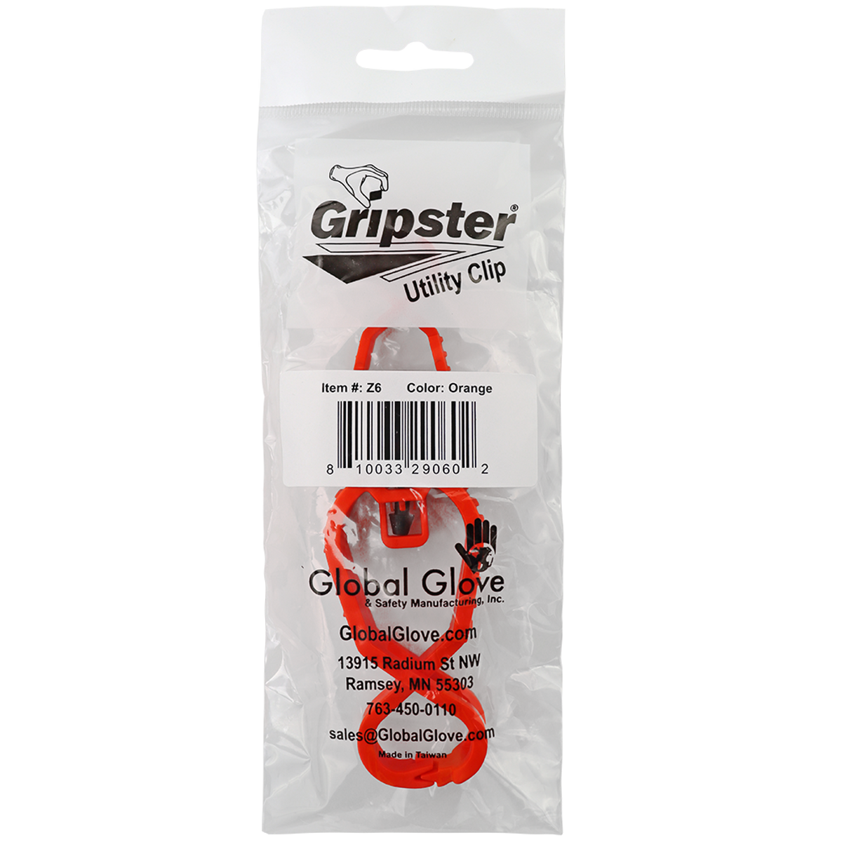 Global Glove Z6 - individual SKU-labeled retail packaging