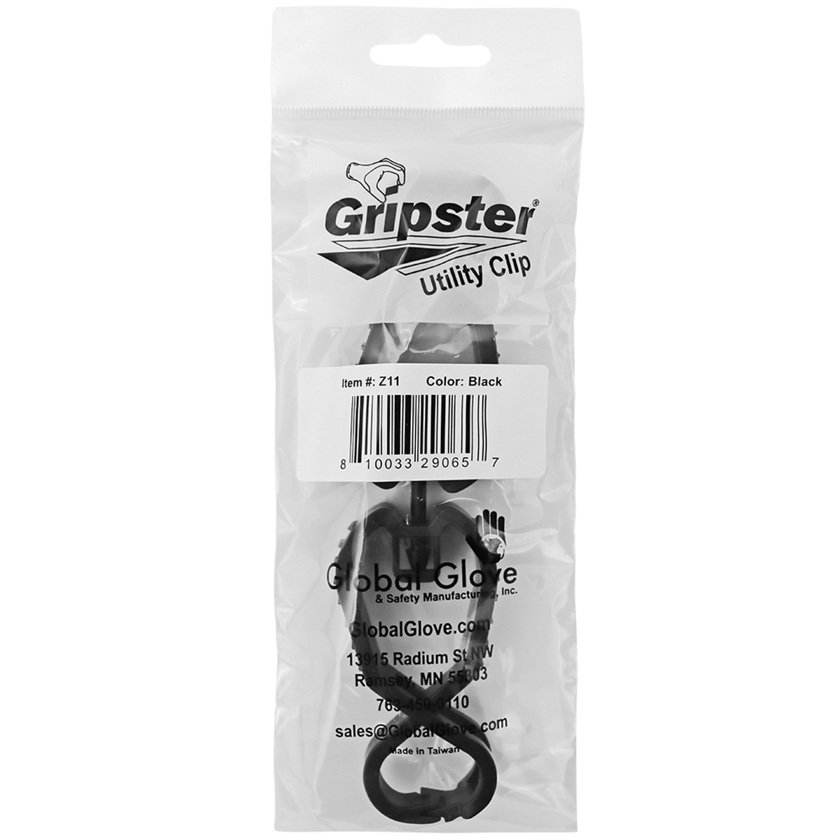 Global Glove Z11 - individual SKU-labeled retail packaging