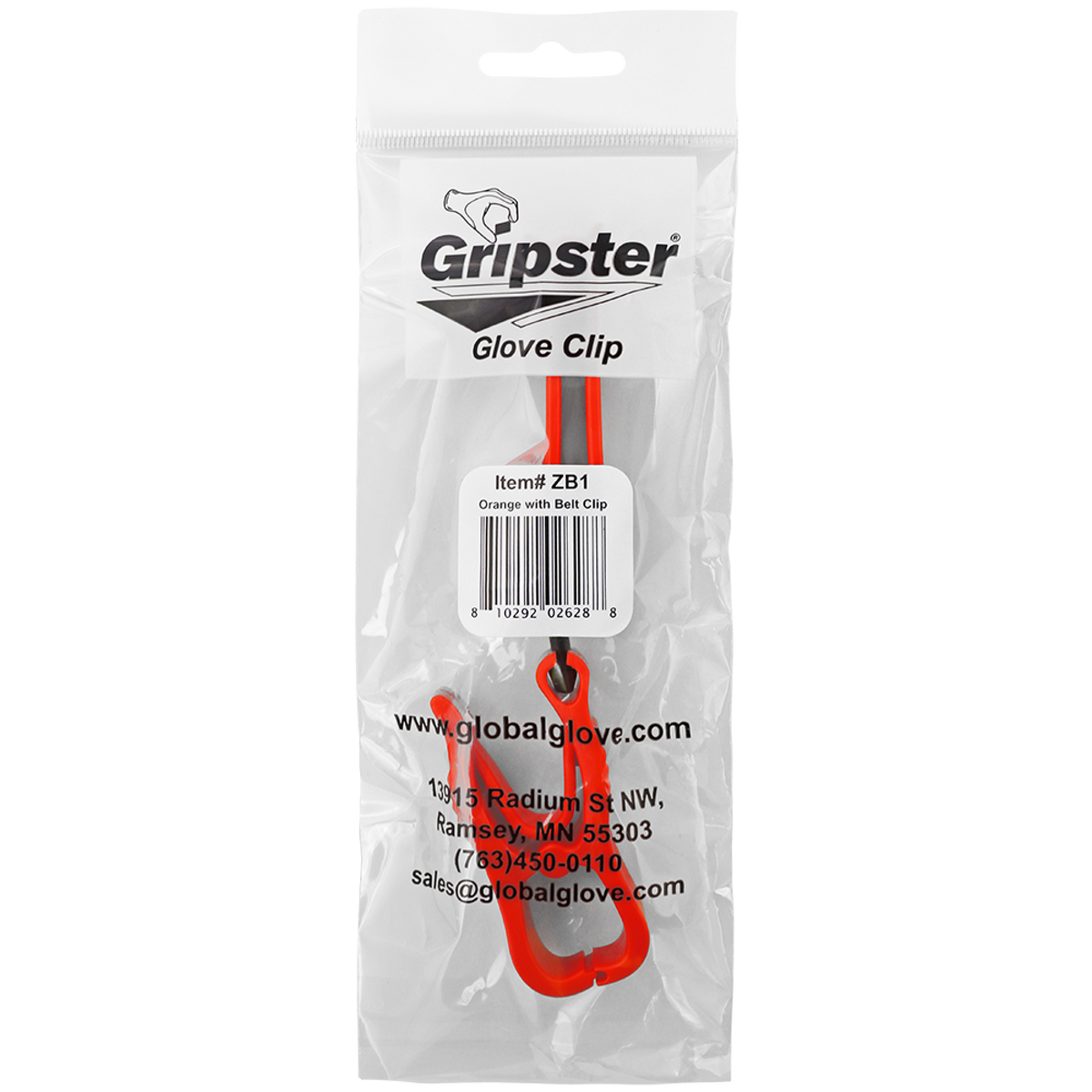 Global Glove ZB1 - individual SKU-labeled retail packaging